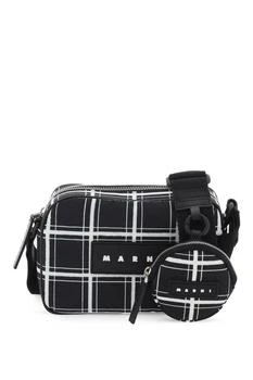 推荐Marni check nylon messenger bag商品