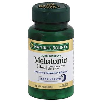 商品Nature's Bounty | Quick Dissolve Melatonin 10mg Tablets,商家Walgreens,价格¥131图片