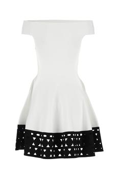 Alexander McQueen | White stretch viscose blend mini dress商品图片,