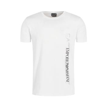 Emporio Armani | EMPORIO ARMANI 安普里奥·阿玛尼 纯色字母侧边印花白色短袖男士T恤 3HPT08-PJ03Z-1100商品图片,满$100享9.5折, 满折
