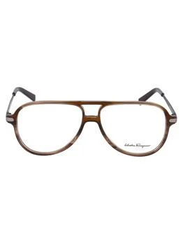 Salvatore Ferragamo | Salvatore Ferragamo Eyewear Aviator Frame Glasses 6.7折, 独家减免邮费