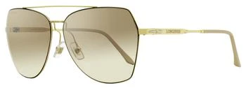 Longines | Longines Women's Navigator Sunglasses LG0020H 32G Gold/Biege 60mm 2.3折