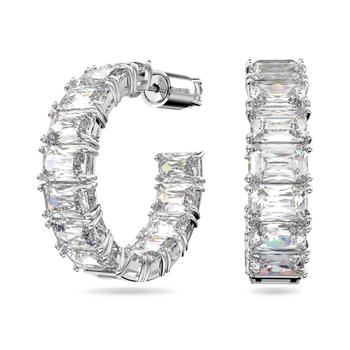 施华洛世奇耳环是什么牌子, Swarovski | Millenia hoop earrings octagon cut white rhodium plated商品图片 