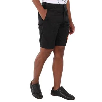 Burberry品牌, 商品Burberry Men's Black Shibden Shark-Print Chino Shorts, Brand Size 44 (Waist Size 29.5"), 价格¥1850