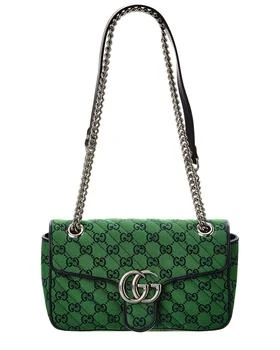 推荐Gucci GG Marmont Small GG Canvas & Leather Shoulder Bag商品