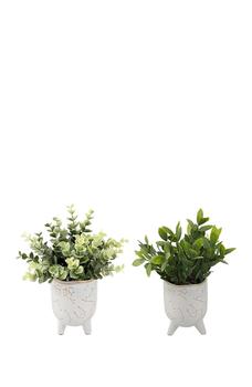 商品FLORA BUNDA | Tea Leaf In 3" Ivory Constellation Footed Pot - Set of 2,商家Nordstrom Rack,价格¥272图片