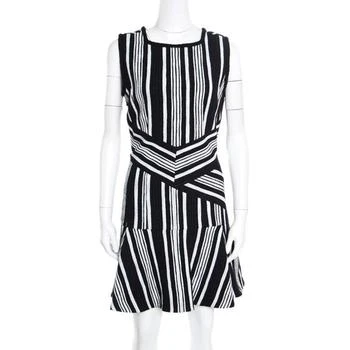 推荐Carven Monochrome Textured Cutout Back Detail Sleeveless Dress L商品