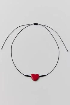 推荐Ceramic Heart Corded Choker Necklace商品