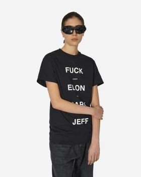 推荐Fuck Elon Mark Jeff T-Shirt Black商品