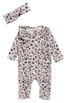 Jessica Simpson | Leopard Print Jumpsuit & Headband Set商品图片,4.7折