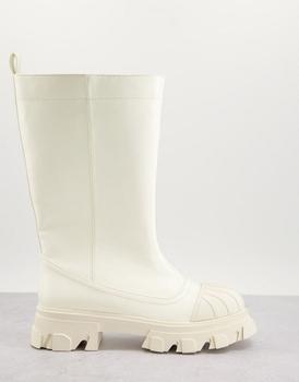 商品Public Desire Man Ajax toe cap rain boots in beige图片