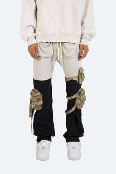 mnml gat好用吗, MNML | Mixed Material Cargo Pants - Black/Grey商品图片 5.5折