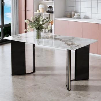 Simplie Fun | Modern minimalist rectangular dining table,商家Premium Outlets,价格¥2652