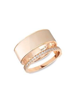 商品Repossi | Berbere 18K Rose Gold & 0.29 TCW Diamond Double-Band Ring,商家Saks Fifth Avenue,价格¥30051图片