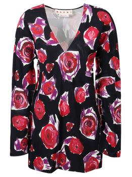 Marni | Marni Rose Printed Cady Long Shirt商品图片,6.2折起