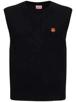 Kenzo | Boke Logo Wool Knit Vest,商家LUISAVIAROMA,价格¥1289