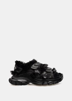 巴黎世家track是什么牌子, Balenciaga | Balenciaga Black Faux-Fur Track Sandals商品图片 6折