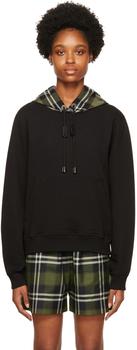 Burberry | Black Check Hoodie商品图片,