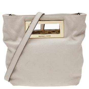 mk风琴包怎么选, [二手商品] Michael Kors | MICHAEL Michael Kors Off White Leather Crossbody Bag商品图片 3.2折
