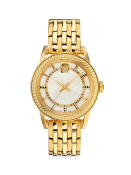 范思哲手表好不好, Versace | Versace Code Goldtone Stainless Steel Bracelet Watch商品图片 
