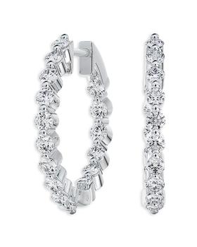 商品De Beers Forevermark | Diamond Hoop Earrings in 18K White Gold, 1.00 ct. t.w. - 100% Exclusive,商家Bloomingdale's,价格¥15705图片