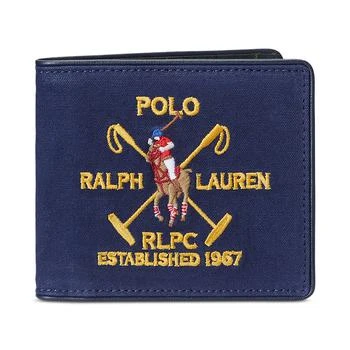 Ralph Lauren | Men's Crest Canvas & Leather Billfold Wallet 6折×额外8.5折, 独家减免邮费, 额外八五折