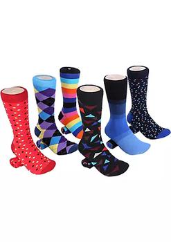加拿大Mio Marino, Mio Marino | Men's Snazzy Collection Dress Socks 6 Pack商品图片 