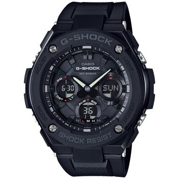 推荐Men's Analog-Digital Black IP with Black Resin Strap G-Steel Watch 51x53mm GSTS100G-1B商品