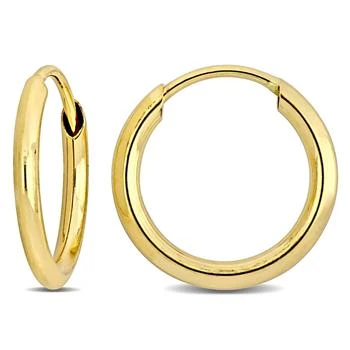 Mimi & Max | Mimi & Max 11mm Hoop Earrings in 14k Yellow Gold,商家Premium Outlets,价格¥546