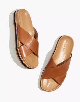 Madewell, Madewell | The Dayna Lugsole Slide Sandal in Leather商品图片 8.9折×额外5折, 额外五折