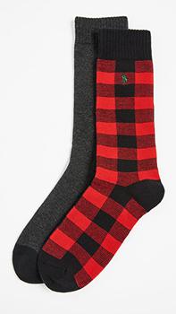 推荐2 Pack Buffalo Check Slack Socks商品