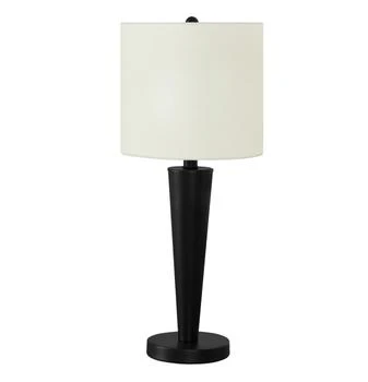 Homezia | Set of Two 24" Black Metal Candlestick USB Table Lamps With Ivory Drum Shade,商家Premium Outlets,价格¥1400