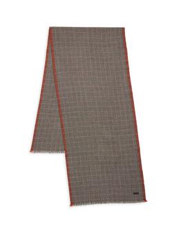 时尚菲拉格慕男装, Salvatore Ferragamo | Ferragamo Fashion Wool-Blend Checked Scarf商品图片 6.5折