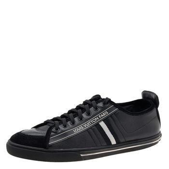 lv低帮鞋, [二手商品] Louis Vuitton | Louis Vuitton Black Suede And Leather Cosmos Low Top Sneakers Size 41商品图片 8.5折, 满1件减$100, 满减