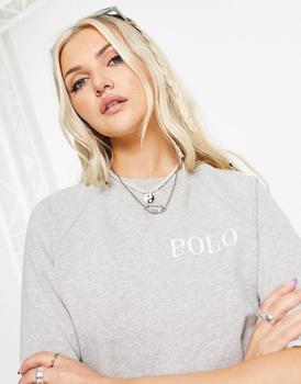 推荐Polo Ralph Lauren short sleeve sweater in grey商品