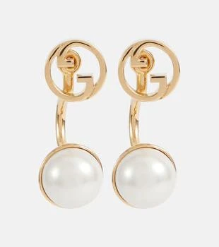 Gucci | Blondie Interlocking G faux pearl earrings,商家MyTheresa,价格¥3237