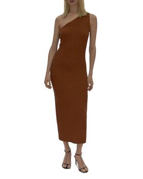 Helmut Lang | Spike Textured One Shoulder Dress商品图片,7折