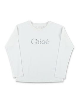 Chloé | Chloé Kids Logo Printed Long-Sleeved T-Shirt商品图片,4.8折起