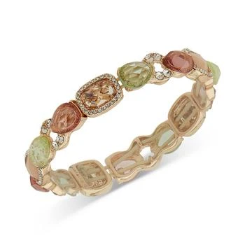 Anne Klein | Gold-Tone Crystal & Stone Stretch Bracelet,商家Macy's,价格¥261
