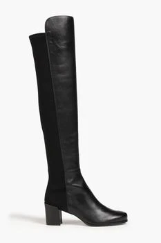 推荐City leather and neoprene over-the-knee boots商品