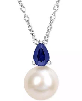 Macy's | Cultured Freshwater Pearl (8-1/2mm) Birthstone 18" Pendant Necklace  in 14k Gold-plated Sterling Silver,18k Rose Gold-plated Sterling Silver or Sterling Silver,商家Macy's,价格¥898