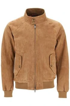 Baracuta | G9 Harrington Suede Leather Jacket,商家Coltorti Boutique,价格¥2568