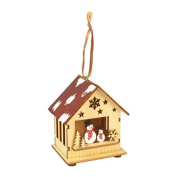 Jeco | Wooden Christmas Scene LED Hanging Ornament,商家Macy's,价格¥148