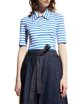ROSETTA GETTY, ROSETTA GETTY | Stripe Polo T-Shirt商品图片 