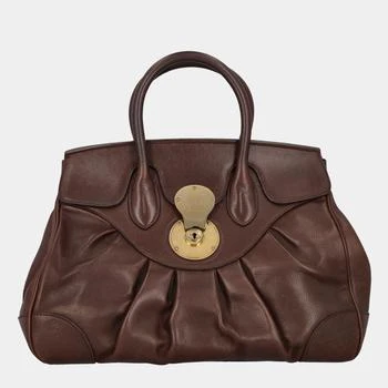 推荐Ralph Lauren  Women's Leather Tote Bag - Brown - One Size商品