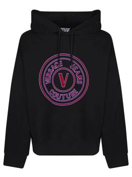 Versace | Versace Jeans Couture Logo Printed Drawstring Hoodie 6.7折