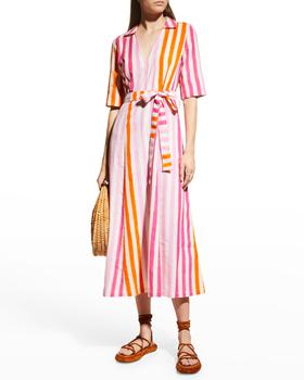 推荐Ottavia Stripe Ikat-Print Dress商品