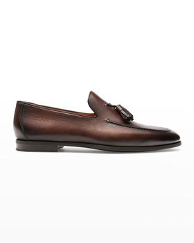 推荐Men's Delray Tassel Burnish Leather Loafers商品