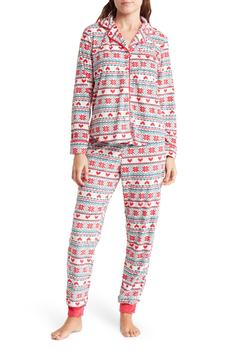 Kensie, Kensie | Velour Buffalo Plaid Pajama Set商品图片 4.1折