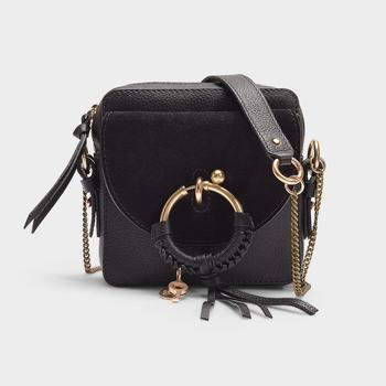 推荐Joan Mini Crossbody Bag in Black Grained Cowskin and Suede商品